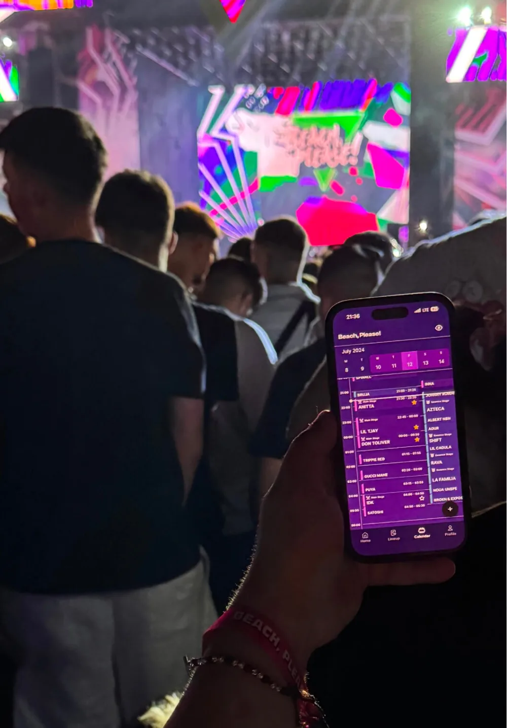 Festivawl mobile admin interface